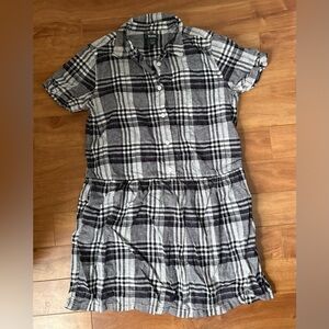 Roots Black and White Plaid Mini Dress